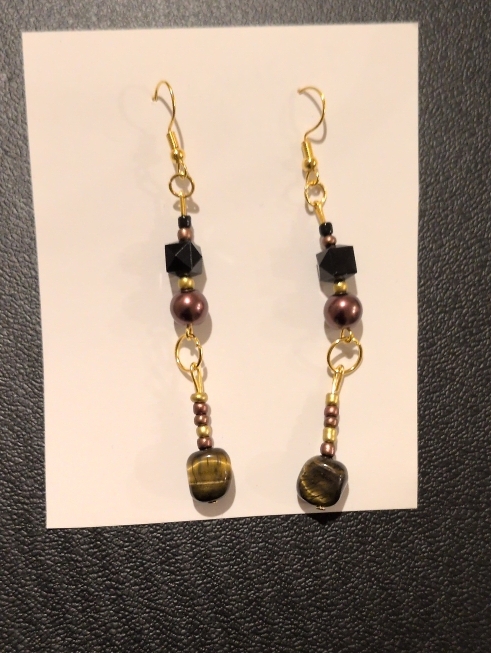Tigers Eye Drop Earrings